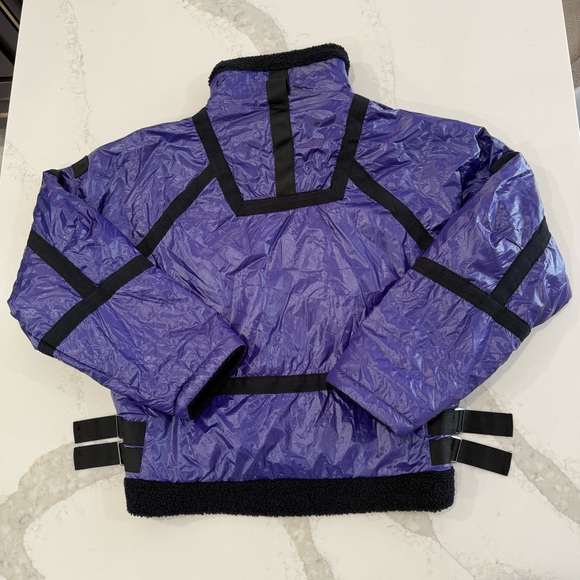 Free People Movement Vagabond Fleece Bomber Jacket Women’s XS Purple Packable - Picture 9 of 11